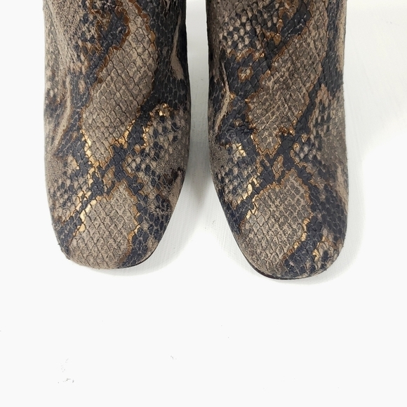 Free People Nolita snake skin print heeled ankle Boots size 36 - Picture 7 of 10